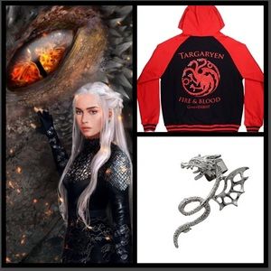 🔥 TARGARYEN 🔥 Jacket + Dragon Ear Cuff